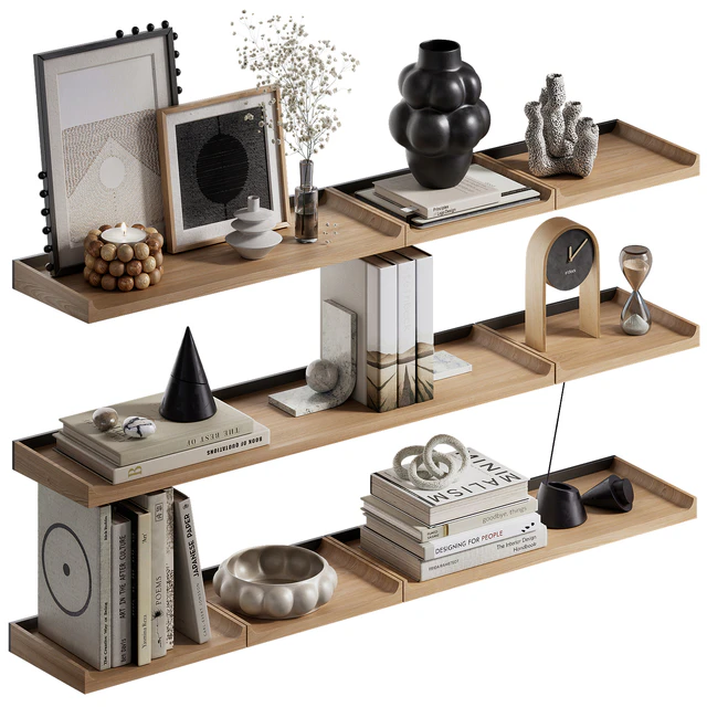 Shelves with decorative set — Download