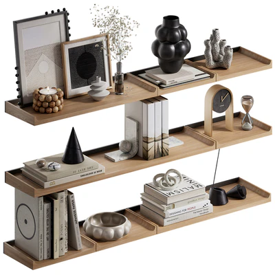Shelves with decorative set — View 1