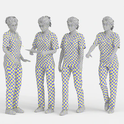 Nurse Woman in 04 Poses — Ver 4
