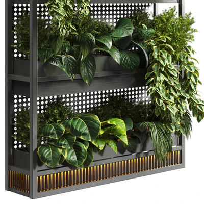 Indoor plant-plant stand metal vase 07 — Вид 3