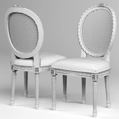 Eloquence Louis Cane Dining Chair in Antique White — Вид 2