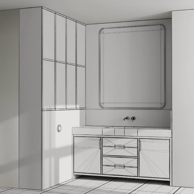 L-shaped Bathroom furniture by inbani faucet set 89 — Descargar