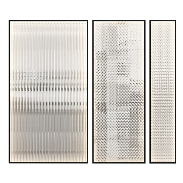 Partitions made of ribbed glass with lighting. — Descargar
