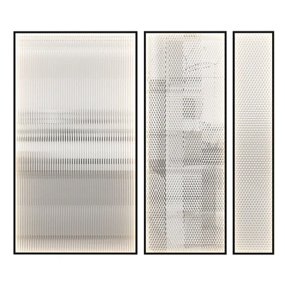 Partitions made of ribbed glass with lighting. — Ver 3