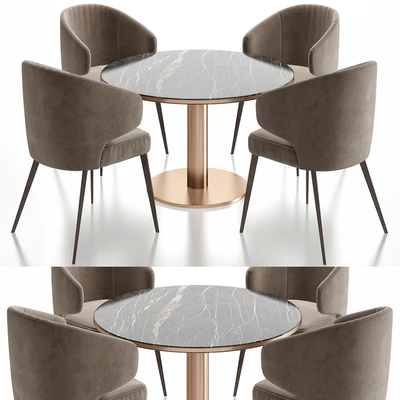 Minotti Aston Dining Chair and table — Ver 1