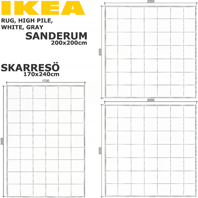 IKEA SANDERUM, SKARRESO (САНДЕРУМ,СКАРРЕСЁ) RUGS SET — Скачать
