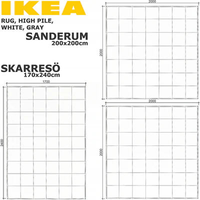 IKEA SANDERUM, SKARRESO (САНДЕРУМ,СКАРРЕСЁ) RUGS SET — Вид 2