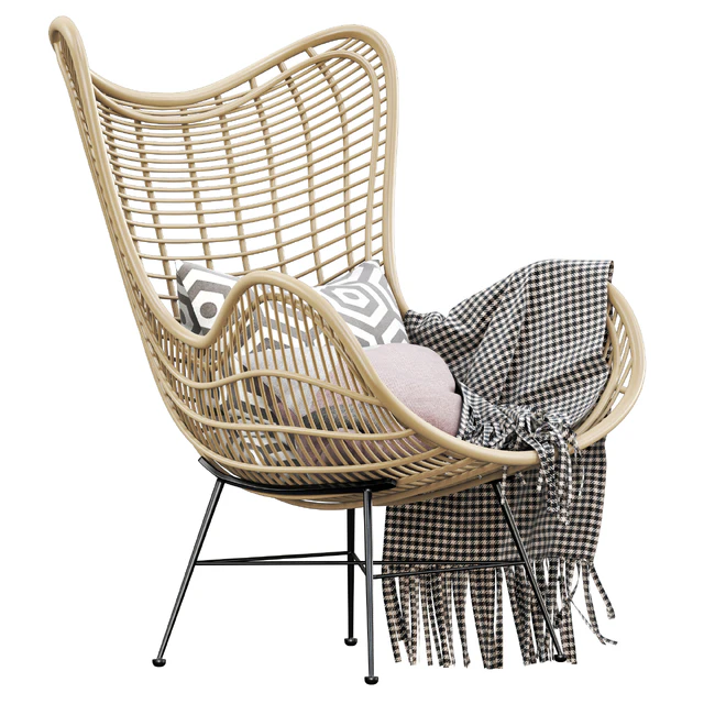 HK Living Natural rattan egg chair — Скачать
