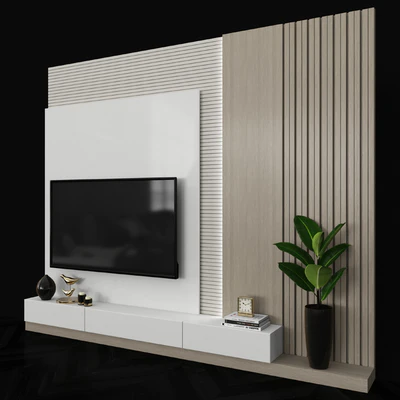 Modern TV Wall set64 — Ver 2