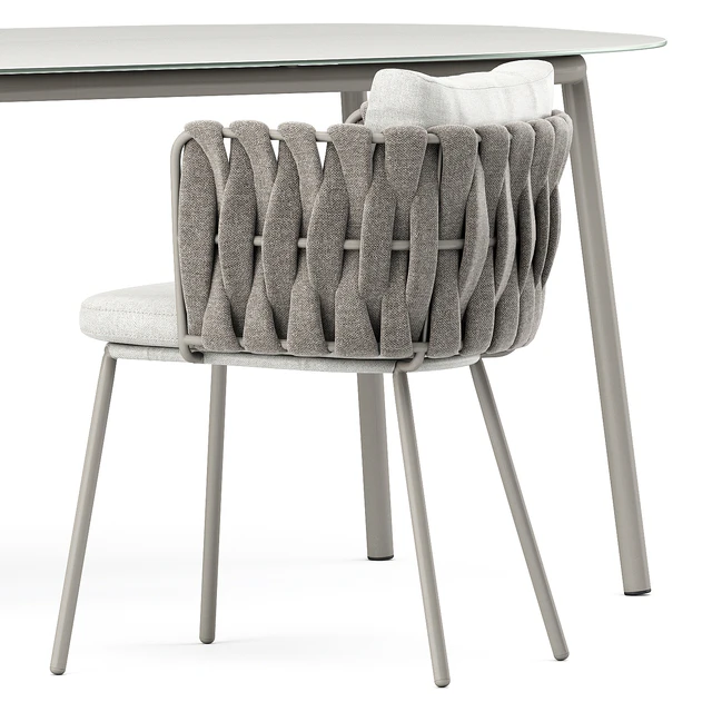 Tosca armchair and Tosca table by Tribu — Descargar