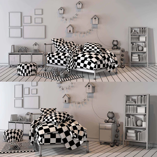 Girl bedroom set 02 — Descargar