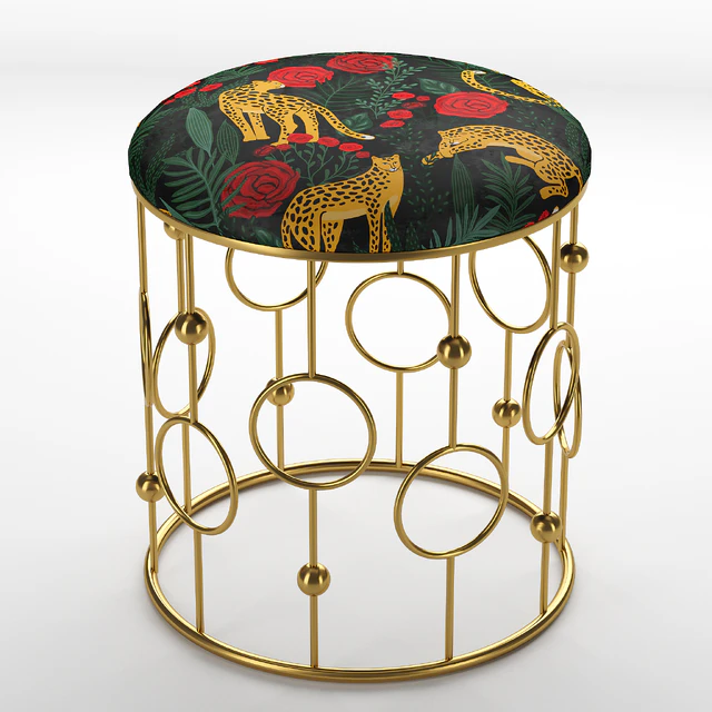 Пуф Loft concept Bright PUF Print golden ring — Скачать
