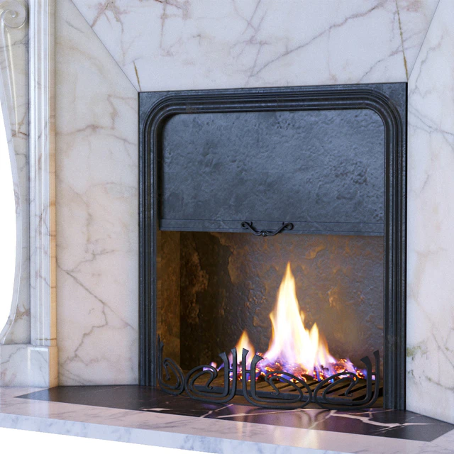 Classic fireplace with decor — Descargar