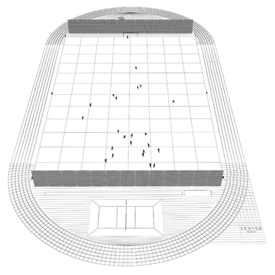Football field with players — Ver 6