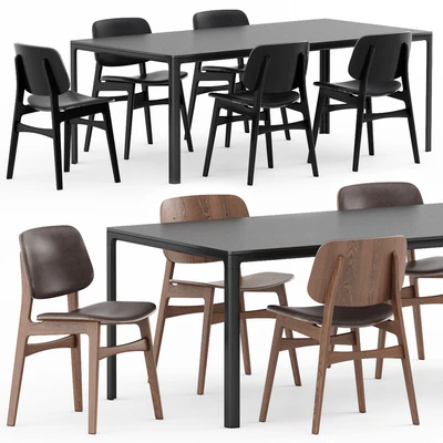 Soborg Wood Base, Mesa Table by Fredericia — Вид 1