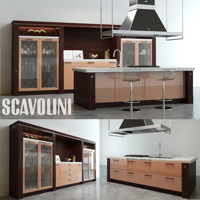 Scavolini Baccarat Kitchen Brown — Descargar