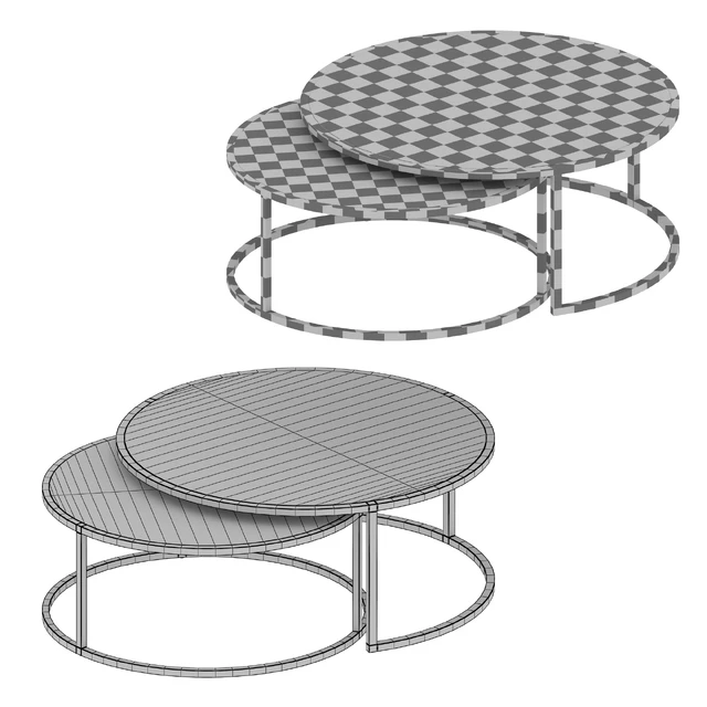 Keya Antique Brass Nesting Coffee Tables (Crate and Barrel) — Descargar