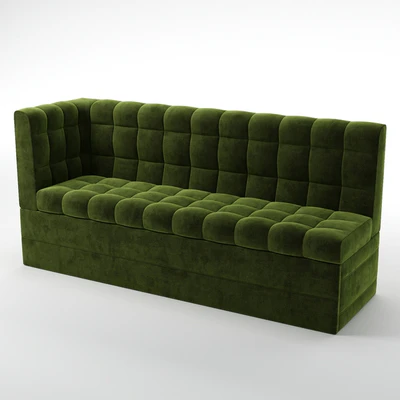 Sofa kitchen corner Breeze velveteen green and beige — Ver 1