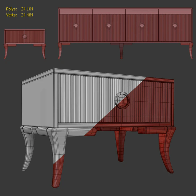 Комод  и тумба прикроватная Keops. Nightstand, sideboard by Medusa Home — Скачать