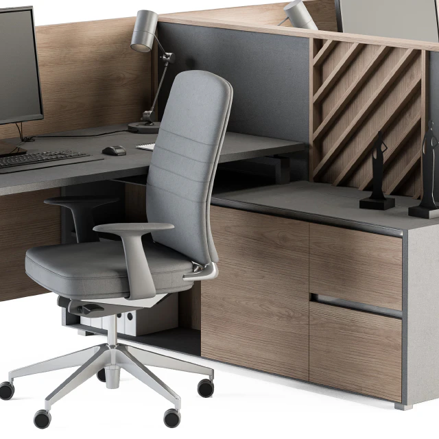 Employee Set Wood and Grey - Office Furniture 250 — Скачать
