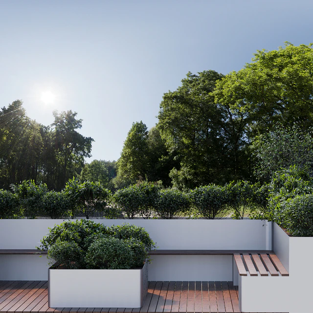 Parklet - recreation area in the park and urban environment — Descargar