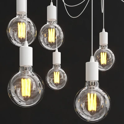10 Light Cable Chandelier in white — Вид 2