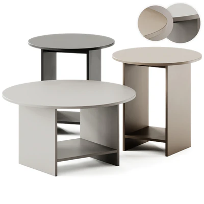 e15 HEIJI Round Coffee Tables set — Ver 1