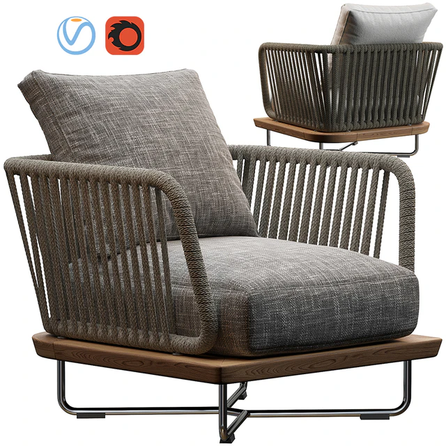 Sunray armchair Minotti outdoor — Скачать