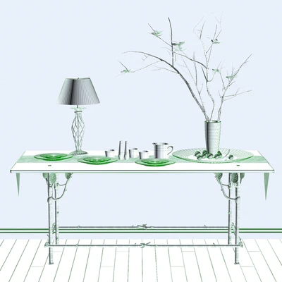Ciani table with decor — Ver 3