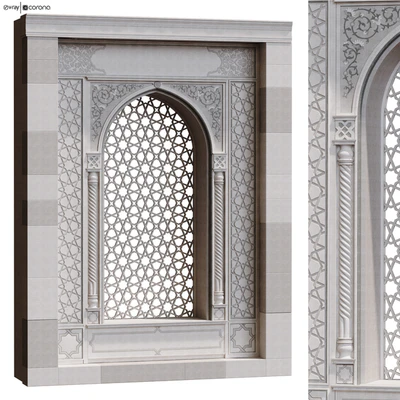 islamic arc and pattern facade element set 385 — Ver 1