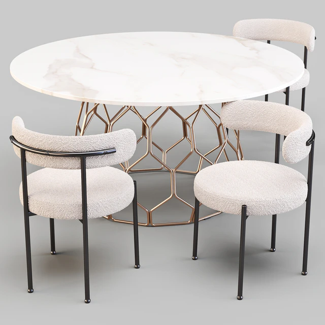 Dining Set: CB2 (Circuit Table and Inesse Chair) — Скачать