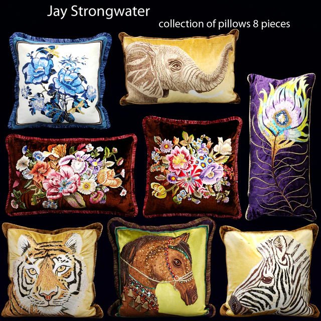 The collection of pillows from Jay Strongwater, velvet, pillow, luxury — Descargar