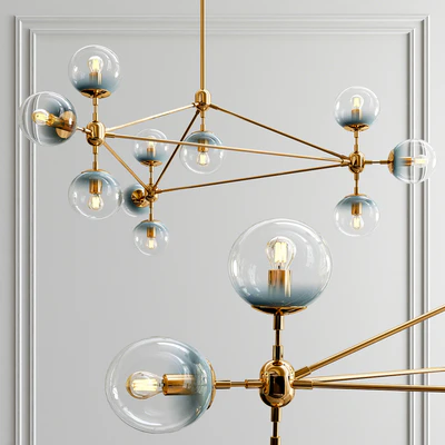 Modo Chandelier Globes Blue Ambre — Скачать