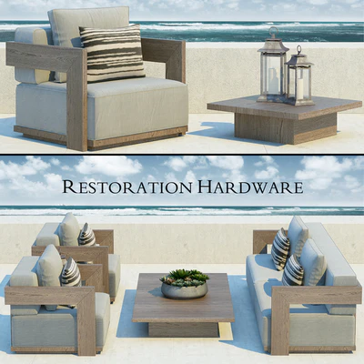 Restoration Hardware Milano teak sofa — Ver 3