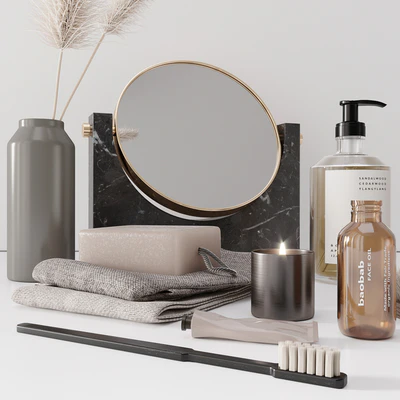 Bathroom set with pampas — Ver 2