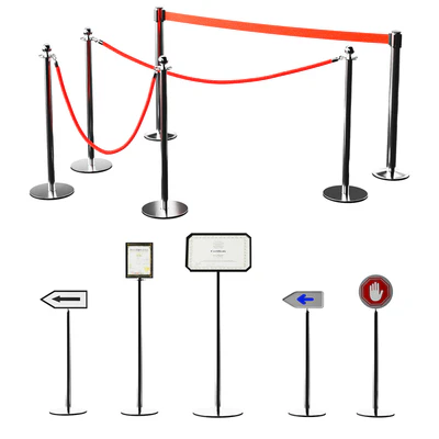 Entrance system, fencing turnstiles / Barriers fencing. Ropes and ribbon. Information plate sign. Crowd control — Ver 3