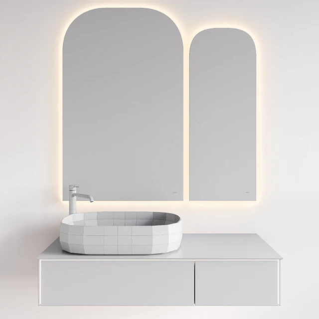 Sink with MAGICA cabinet, VETRATA mirror and ETERNA mixer, Kerama Marazzi — Descargar