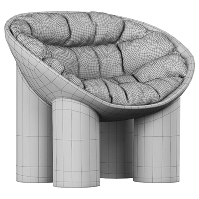 Roly Poly Polyethylene Armchair in Concrete with Cushions by Faye Toogood — Вид 4