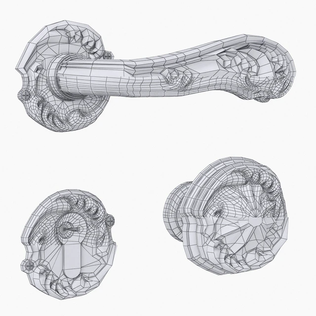 Classic Door Handle in silver — Descargar
