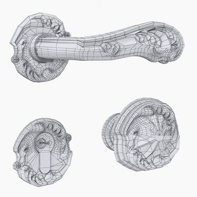 Classic Door Handle in silver — Ver 3