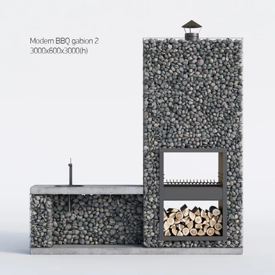 Modern barbecue from Gabion 2 — Ver 1