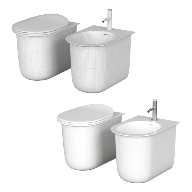 Floor standing toilet and bidet Artceram Chic — Descargar
