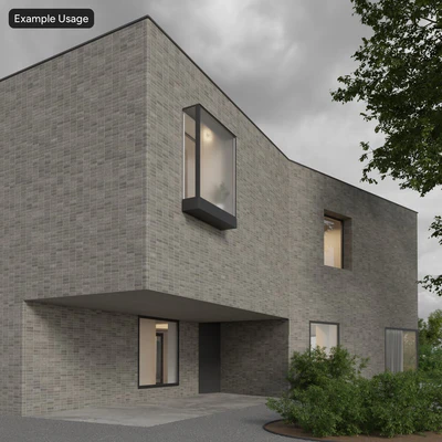 stack bond brick wall texture gray — View 3