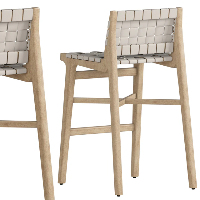 Taj Leather Strap Counter Stool — Descargar