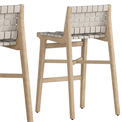 Taj Leather Strap Counter Stool — Ver 5