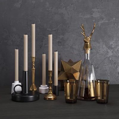 Decorative set with deer Joshua — Ver 1