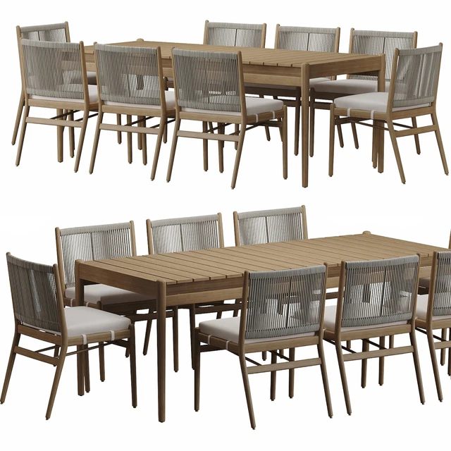 Four Hands Rosen Outdoor Dining Table set — Скачать