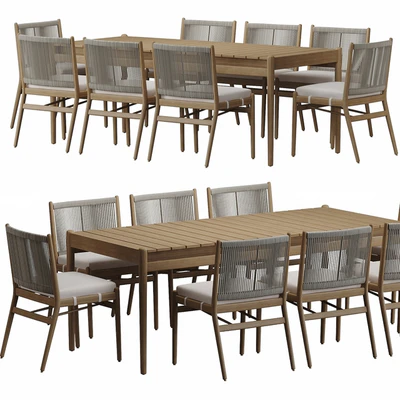 Four Hands Rosen Outdoor Dining Table set — Вид 1