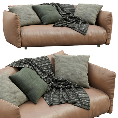 Meridiani Leather Sofa SCOTT — View 1