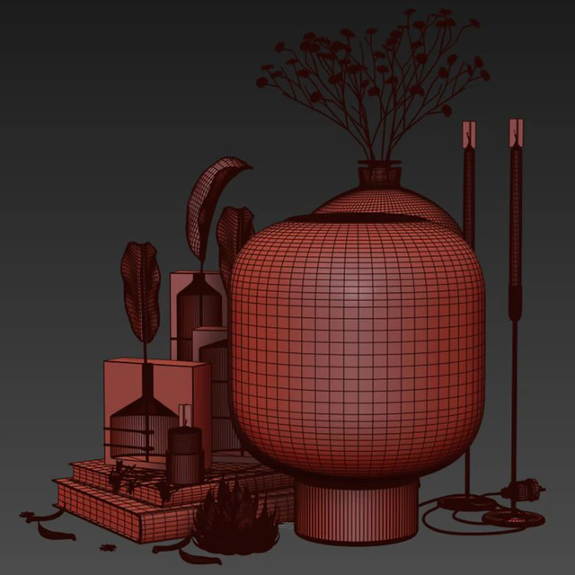 Decoration Set 005 Nebl Ghost Collection Spring Vase Lamp — Descargar